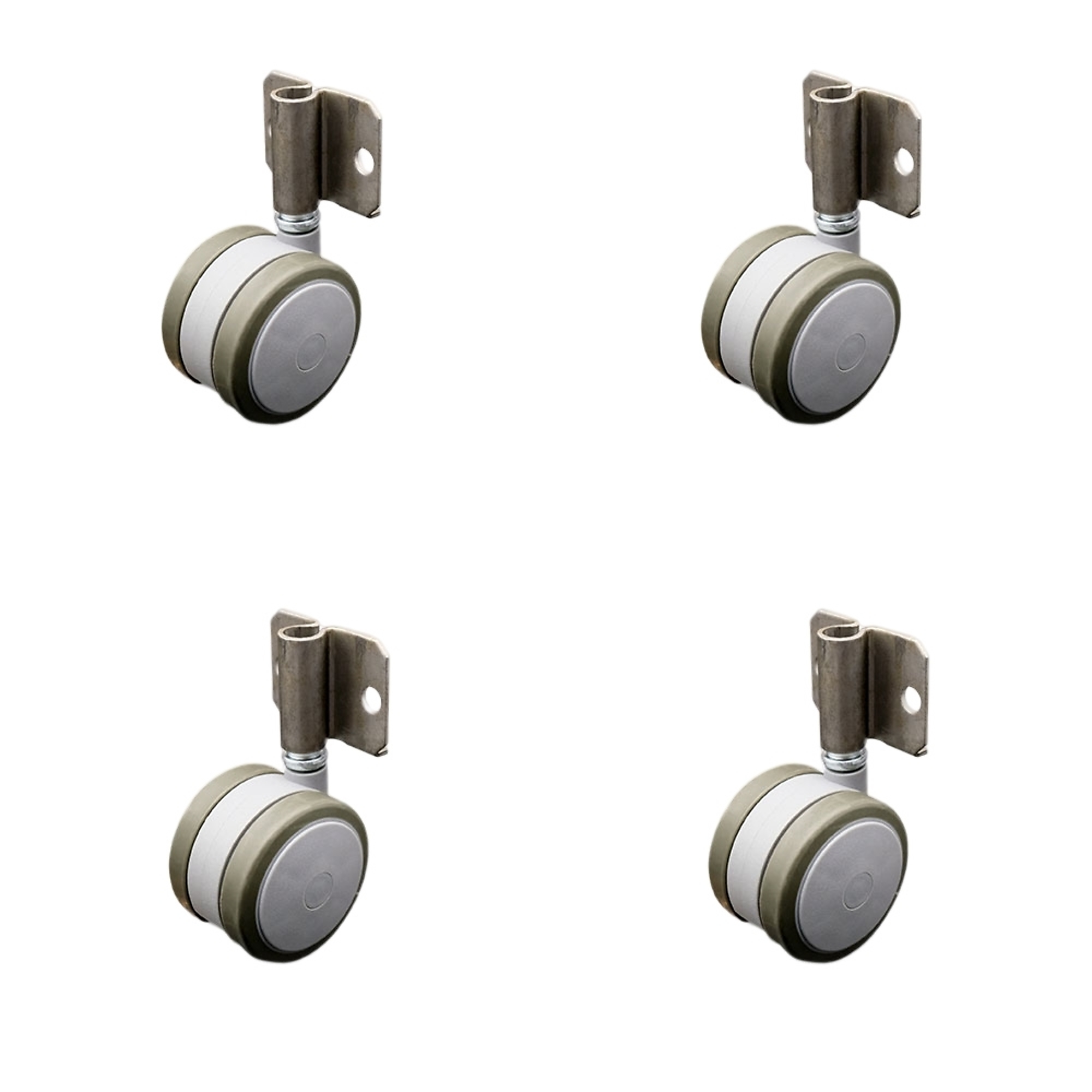 Service Caster, 2 3/8in. Stem Casters, Caster Type Swivel, Package (qty.) 4, Model# SCC-GR02S60-TPR-GRY-716-4-CB180-4